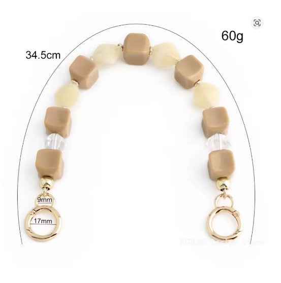 Acrylic Chain Bag Handle-Dark Beige - Sara Crochet