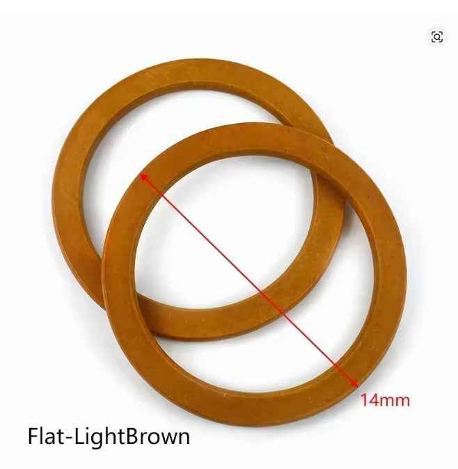 1 Pair 14cm Round Wood Bags Handles- Light Brown - Sara Crochet