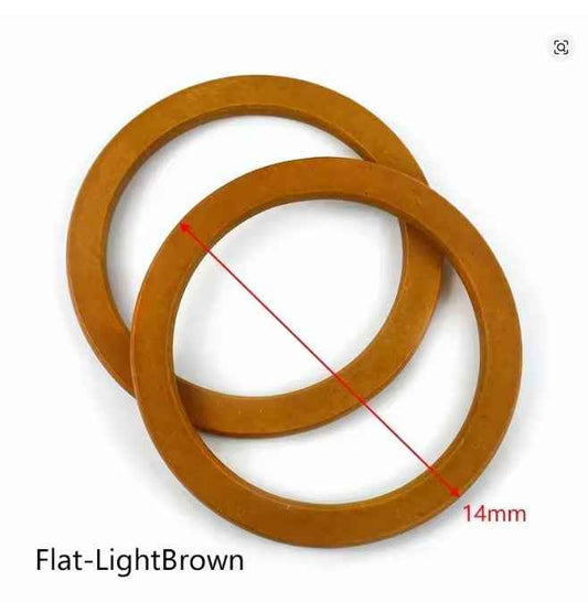 1 Pair 14cm Round Wood Bags Handles- Light Brown - Sara Crochet