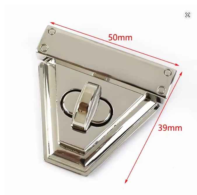 Twist Closure Clasp Buckle- Silver - Sara Crochet