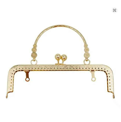 1PC Vintage Pattern Bag Frame- Gold - Sara Crochet