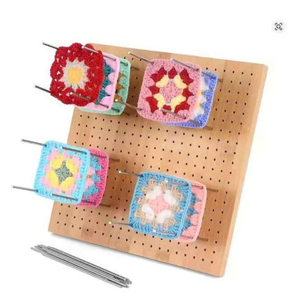 Wooden Crochet Block Plate - Sara Crochet