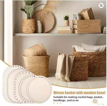 Wooden Oval Bag Base - Sara Crochet
