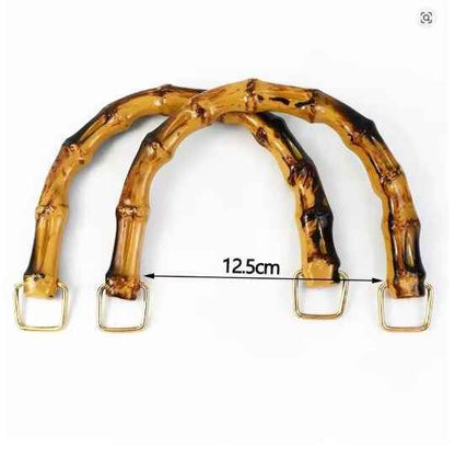 1 Pair Faux Bamboo Handle Plastic- 12.5 cm - Sara Crochet