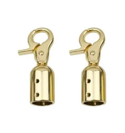 1 Pair Metal Bag Buckles - Gold - Sara Crochet