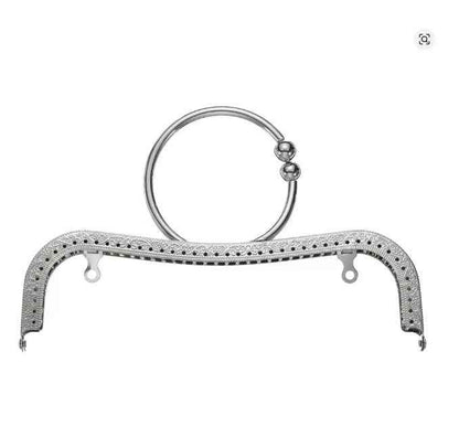 Metal Purse Frame- Silver - Sara Crochet