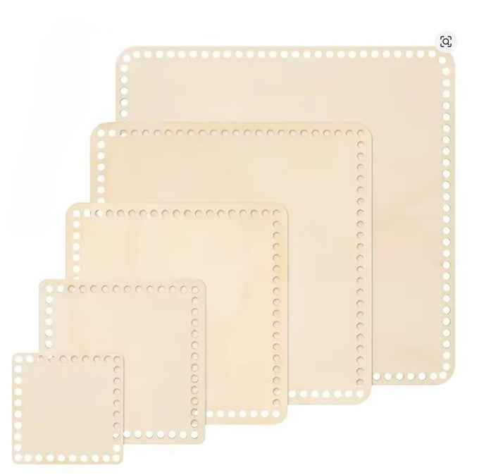 Wooden Square Bag Base - Sara Crochet