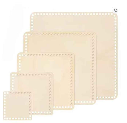 Wooden Square Bag Base - Sara Crochet