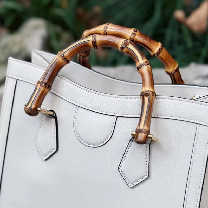 1 Pair Faux Bamboo Handle Plastic- 12.5 cm - Sara Crochet