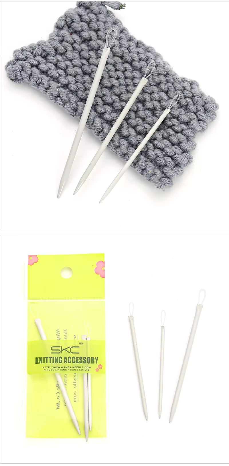 Wool Nylon Wire Knitting Needles - Sara Crochet