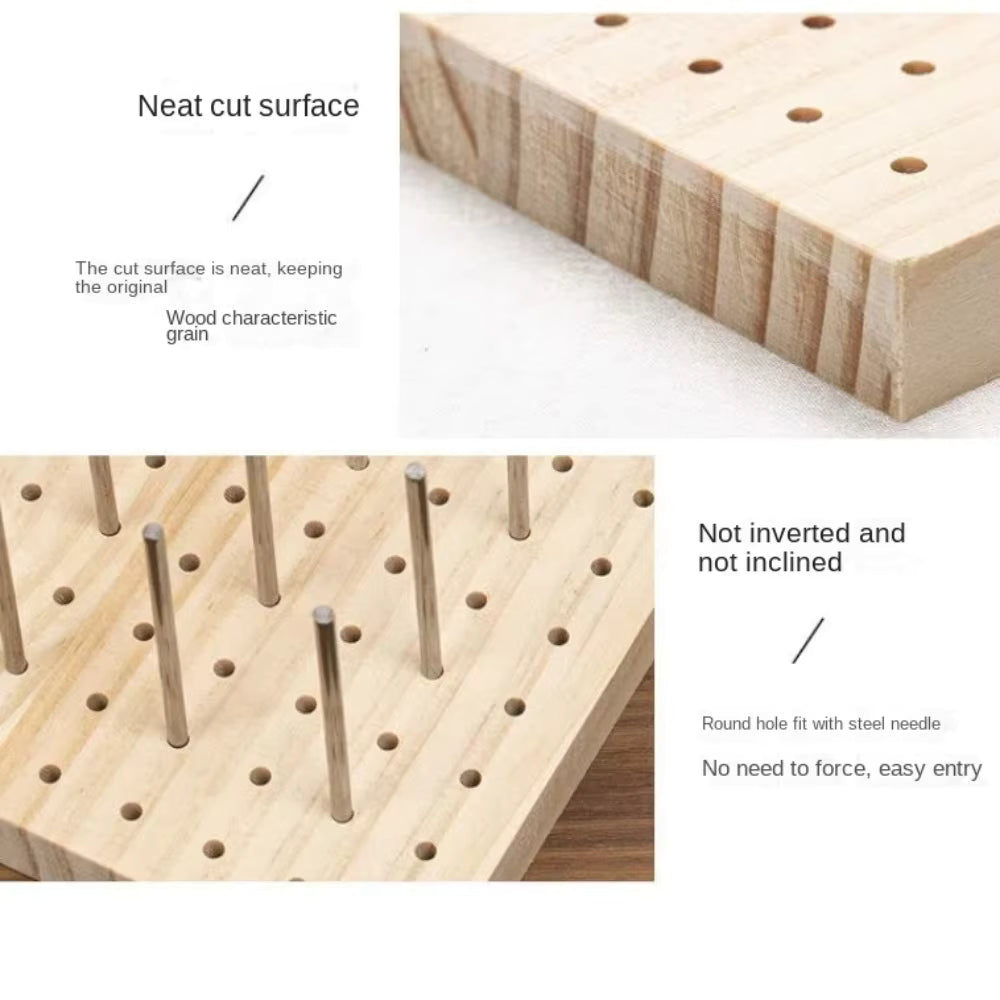 Wooden Crochet Block Plate - Sara Crochet