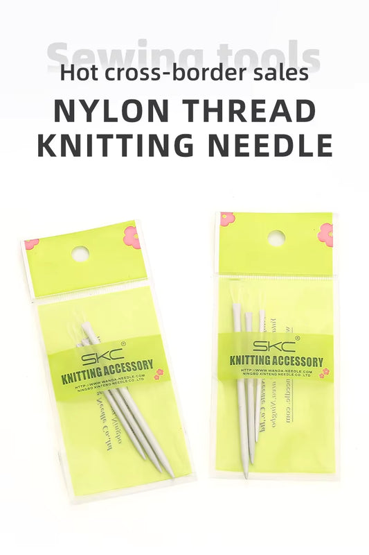 Wool Nylon Wire Knitting Needles - Sara Crochet