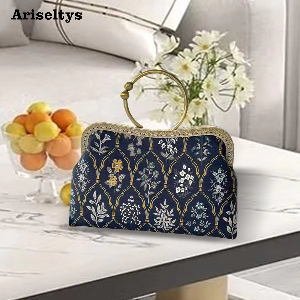 Metal Purse Frame- Silver - Sara Crochet