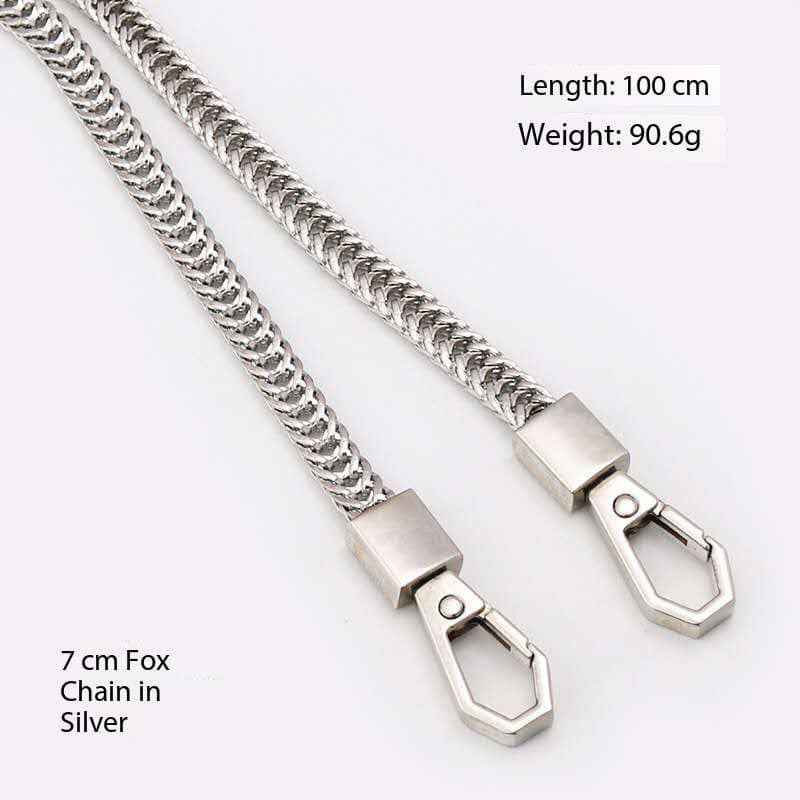 1 Piece Metal Bag Chain Silver - Sara Crochet