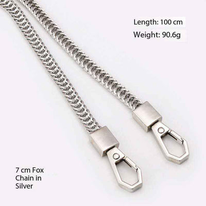 1 Piece Metal Bag Chain Silver - Sara Crochet
