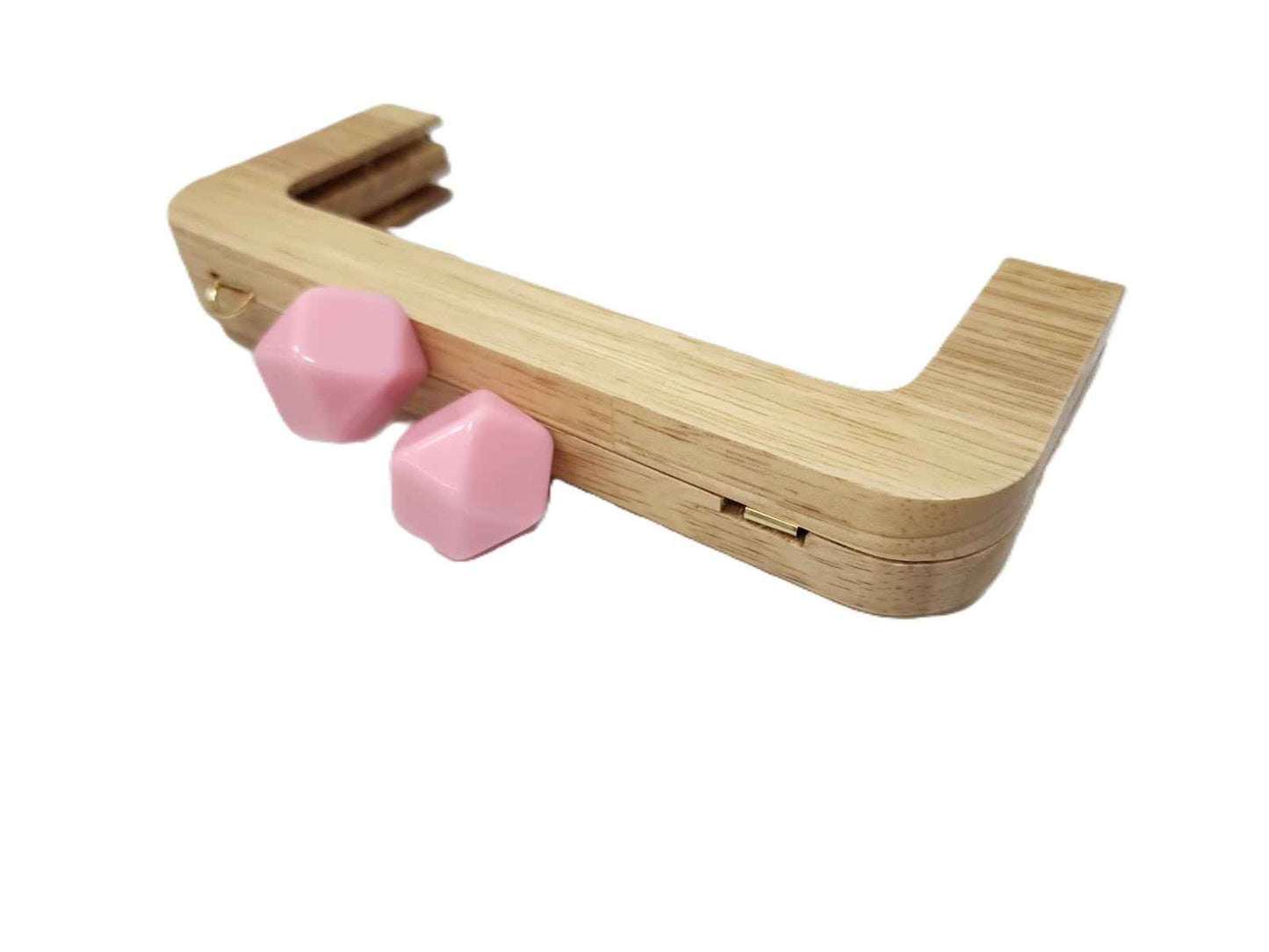 1PC Macaron Wood Handle Frame- Candy Pink - Sara Crochet