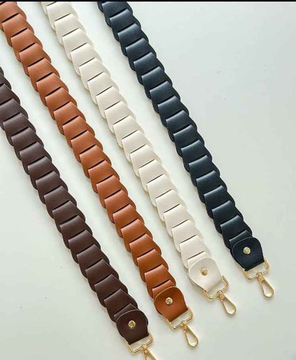 Leather Bag Handle- Brown - Sara Crochet