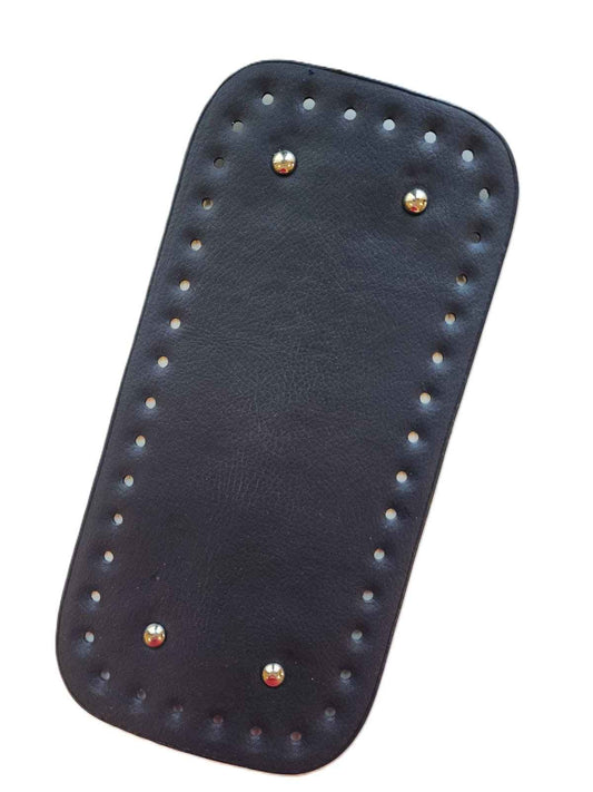 Leather Bag Base-Navy- 25cm x 12cm - Sara Crochet