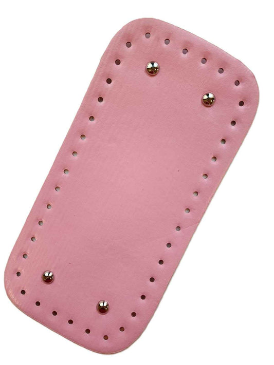 Leather Bag Base-Pink- 25cm x 12cm - Sara Crochet