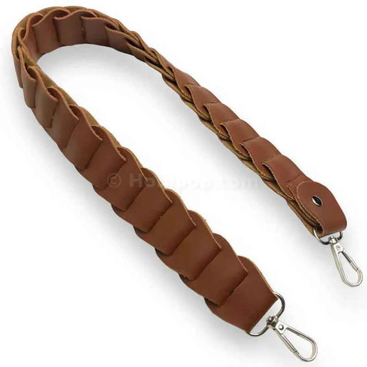 Leather Bag Handle- Tobacco - Sara Crochet