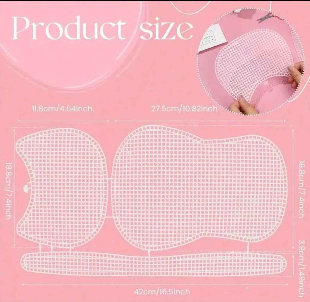 Bag Shape Plastic Mesh Canvas - Sara Crochet